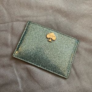 EUC kate spade Glitter Bug Card Holder with Gold Spade
